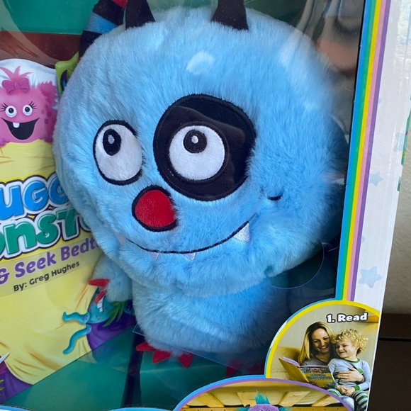 Snuggle Monster Hide Seek Bedtime Storybook And Plush NIB - Picture 4 of 13